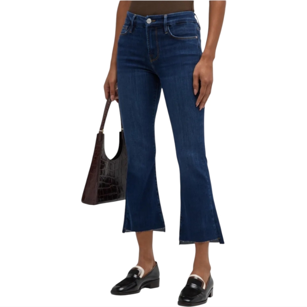 FRAME "Le Crop Mini Boot Raw Stagger Jeans